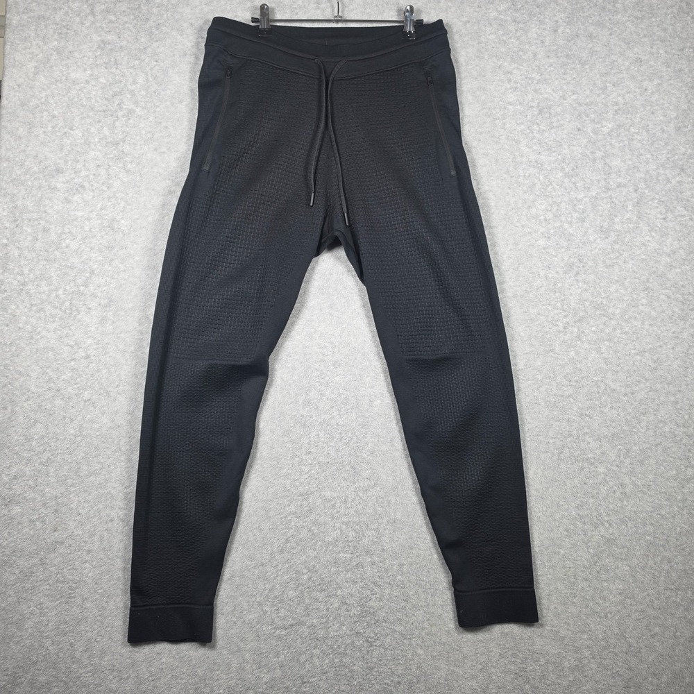 Lululemon Warmth Jogger Mens Size Large Black Merino Performance Waffle Knit